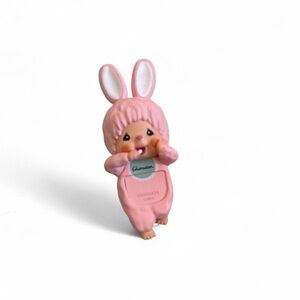 Pink Monchhichi Bunny Figurine